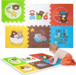 Humbi pjenasta puzzle podloga XXL životinje i slovka 6 dijelova 165 × 112 × 1,5 cm