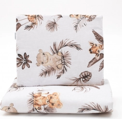 Obostrani set za kolica od pamuka i velveta NEW BABY Safari
