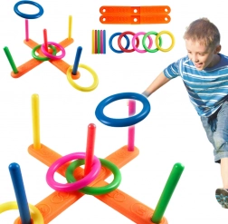 Igra bacanja prstenova na metu – šarena plastična sada