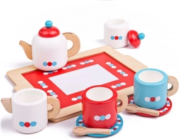 Drveni čajni set s točkicama BIGJIGS TOYS