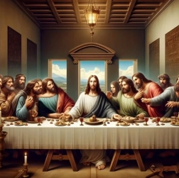 Dijamantno slikanje Posljednja večera 30x40 cm