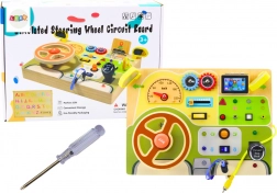 Drvena senzorna manipulativna ploča auto s LED svjetlima