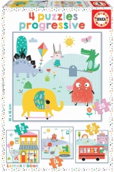 Dječje puzzle EDUCA Lemon Ribbon 4u1 (12–25 dijelova)