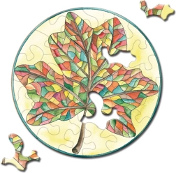 Okrugle puzzle CURIOSI Picoli – list, 33 dijelova