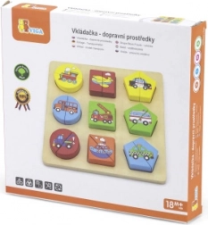 Drvene slagalice s umetkom - promet u češkoj kutiji