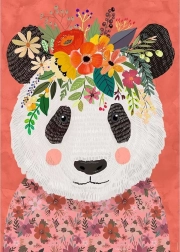Puzzle 1000 dijelova HEYE panda iz kolekcije Floral Friends