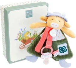 Plišana kravica Aneth s držačem za dudu 19 cm