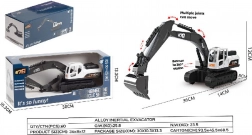 Metalni bijeli bager na gusjenicama