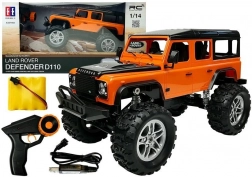 RC auto LAND ROVER Defender 1:14 – narančasti terenski auto na daljinsko upravljanje 4x4
