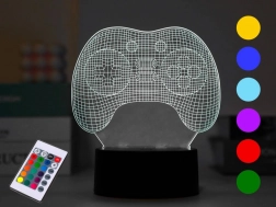 noćna LED lampica u obliku gaming kontrolera, razne boje