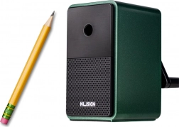 Šiljilo s ručkom sa spremnikom i podešavanjem oštrice zeleno