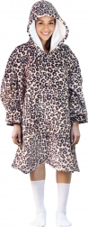 grijajuća dekica s kapuljačom COZY NOXXIEZ s leopard uzorkom