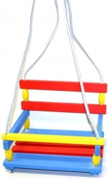 Drvena šarena ljuljačka s prečkom