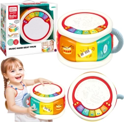 Veliki interaktivni edukativni bubanj za djecu, šareni