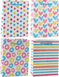 Šarena poklon-vrećica srca, zvjezdice, točkice, pruge