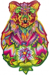 Drvene šarene puzzle – medvjed