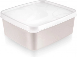 Plastična kutija za hranu s poklopcem 650 ml bež