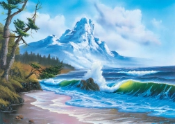 Puzzle Bob Ross: Planina uz more 1000 dijelova