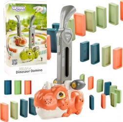 Woopie dinosaurova lokomotiva za domino s osvjetljenjem – narančasta