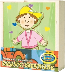 Obuci dječaka – drvene puzzle