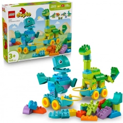 Konstruktorski set LEGO DUPLO 3 u 1: Dinosauri na Kotačima