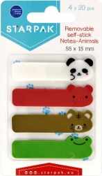 Samoljepljive životinjske indeksne označivače, 4 boje