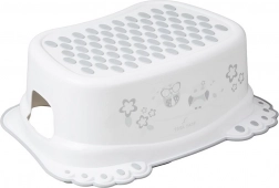 Dječja protuklizna pomoćna stepenica za kupaonicu s motivom sove, bijela