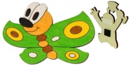 DODO drveni dekorativni magnet – zeleni leptir 10 × 7 cm