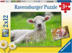 Ravensburger puzzle domaće životinje 2×12 dijelova