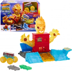 Hot Wheels Monster Trucks Arena Smashers – Vatreni toranj igraći set s autima