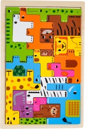 Drvena životinjska puzzle set za djecu
