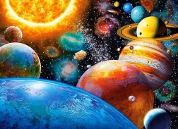 Puzzle planeti i njihovi mjeseci 300 komada