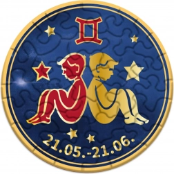 Okrugle puzzle zodijak Blizanci 33 dijelova