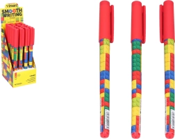 Kemijska olovka s plavim tintom 0,7 mm – dizajn s kockicama