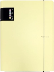 Trokutne laminirane mape s gumicom Pastelini – žuta