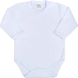 Dječji bodi s dugim rukavima i kopčanjem cijelom dužinom New Baby Classic bijeli 62