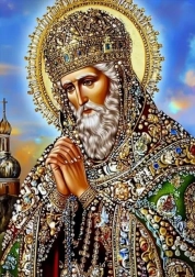 Dijamantno slikanje sveti zaštitnik 30 × 40 cm