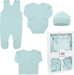 Dječji 4-dijelni komplet za rodilište New Baby I am plavi