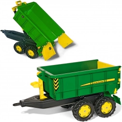 Velika dvoosovinska kiper prikolica JOHN DEERE za traktore Rolly Toys
