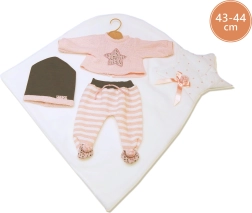 Llorens odjeća za lutku New Born 43–44 cm, 3-dijelni set s dekicom