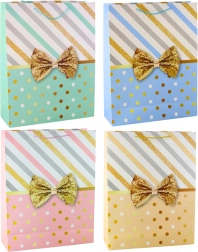 Velika poklon-vrećica sa zlatnom mašnom