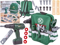 Children’s tool set with backpack and cordless screwdriver