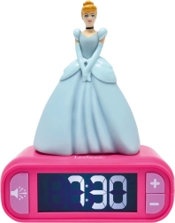 Budilica s 3D noćnim svjetlom Disney princeze Pepeljuga