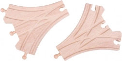 Bigjigs Rail drvena trostruka skretnica – 2 kom