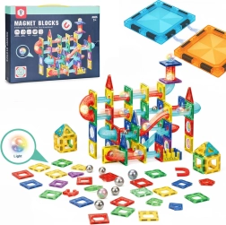 Magnetička LED kuglična staza – set za slaganje 105 dijelova