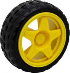 plastični kotač s gumenom gumom za Arduino robota 65 mm