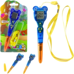 Elektronička olovka s mini konzolom 168 u 1 s vezicom, narančasto‑plava