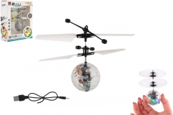Leteća helikopterska kugla s LED svjetlom i upravljanjem rukom