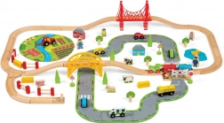 Drvena željeznica s ruralnom cestom od Bigjigs Rail