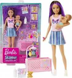 Barbie Skipper Dadilja – krevetić i beba igraći set